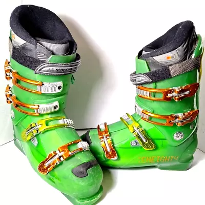 Salomon Ten Eighty Ski Boots Men's Size 28 To 28.5 (US 10.5 To 11) Green • $37.50