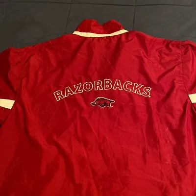 Vintage Starter University Of Arkansas Razorbacks Full Zip Jacket Mens XL  • $29.99
