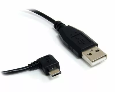 1ft 90° Right Angle Micro USB Male To USB 2.0 A Male Data Sync Charge Cable Cord • $4.60