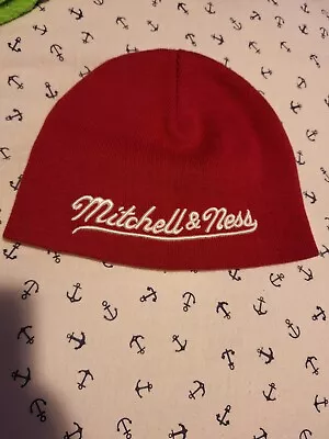 Mitchell And Ness Red Beanie One Size Fits Most  • $19.99