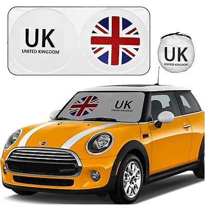 For Mini Cooper R56 R57 R58 Car Windshield Sun Shade Union Jack UV Block Cover • $12.59