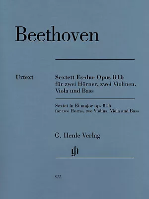 Beethoven Sextet E-flat Major Op 81b Horn & Strings Henle Urtext Music Book • $35.95