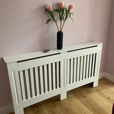 £48.91 • Buy Extra Tall 92cm Radiator Covers High Gloss Wall Pipe Protectors Wood Top Shelf