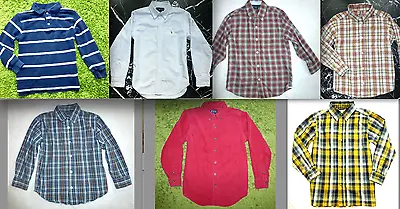 GAP Kids Boys PLAID STRIPED CORDUROY Button Up Long Sleeve Dress SHIRT 5 6 7 8 • $5.99