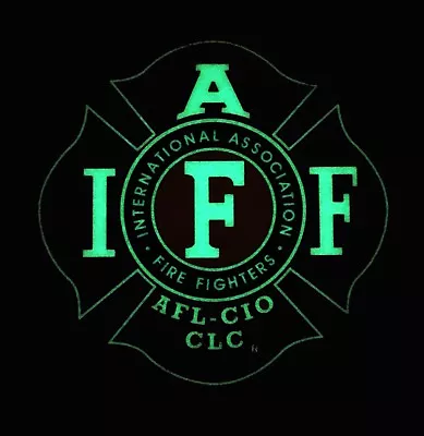 The GLOW IN THE DARK 4  IAFF Union 3m Vinyl Firefighter  Window Decal • $7.99