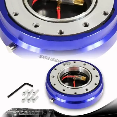 1  Blue 6-Hole Steering Wheel Short Quick Release Hub Adapter Kit Universal • $18.88