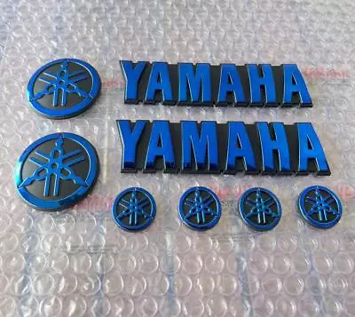 FUEL TANK FAIRING CHROMED TUNING FORK LOGO EMBLEM BADGE BLUE FOR Bikes GREAT 3D • $14.39