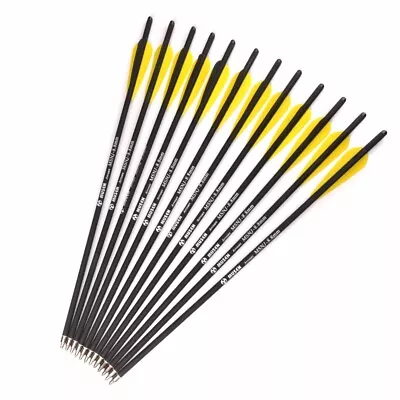 12x 20 Carbon Crossbow Arrows 8.8mm Archery Practice Hunting Target Compound Bow • $34.09