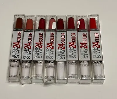 Maybelline Super Stay 24 Hour Color Micro Flex Technology Assorted Color Lot X 8 • $50