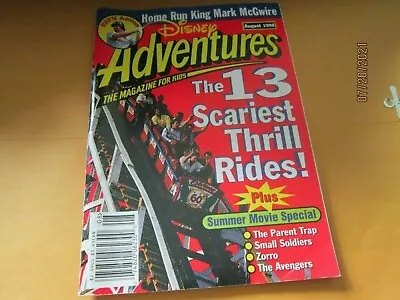  Disney Adventures V8#10 8'98 Magazine  Kids Mark McGwire 13 Thrill Rides Book • $12.77