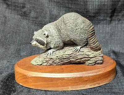 £15.96 • Buy AUDUBON BRONZES Hamilton Collection Deaton Animal Wildlife Figurine Raccoon 1977