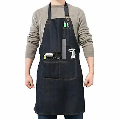 $17.94 • Buy Work Aprons Heavy Duty Shop Work Apron With Pockets For Men And Women Adjustable