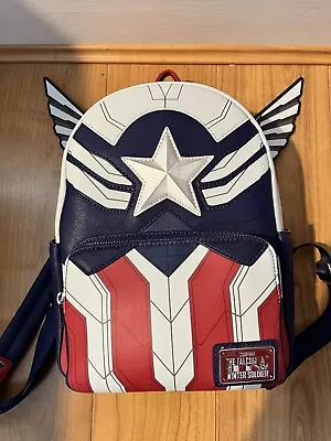 Loungefly Backpack Marvel Used Damaged Captain America Falcon Disney  • £35