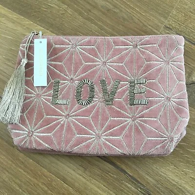 Accessorize Wash Toiletries Make Up Bag Pink LOVE BNWT • £5.50