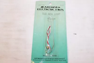 HO Scale Archer Electronics Sub Mini Map Bulb With Wire Clear #272-1141 BNOS • $9