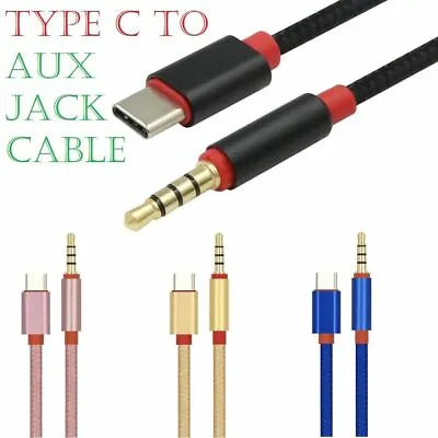 Type-C USB-C To 3.5mm Male Audio Jack AUX Cable Adaptor For Car Stereo Samsung • £3.33