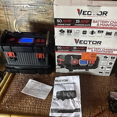 Vector 15 Amp 12V Battery Charger/reconditioner 50 Amp Start Alternator Check • $55
