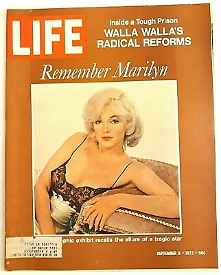 LIFE Magazine September 8 1972 Marilyn Monroe Walla Walla Prison Mark Spitz • $13.90