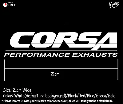Corsa Performance Stickers-Reflective/Metallic Color Decal Exhaust Muffler Decal • $5.14