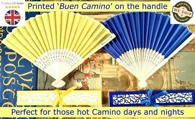 Camino De Santiago Pilgrim Folding Fan - Printed - 'Buen Camino' • £6.95