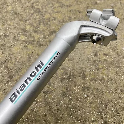 Bianchi Road Seatpost 27.2x250mm Silver Aluminum Road Bike Cycling Vintage - VGC • $95