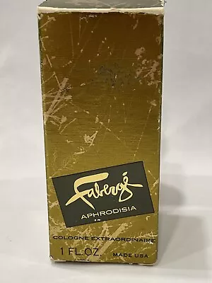 FABERGE APHRODISIA 1 Fl Oz Cologne Extraordinaire VINTAGE ~1/4 Full Original Box • $10