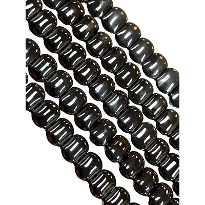 Black Onyx Natural Gemstone Flat Shape 2 Hole Beads Strand Beads 14x10mm 16  • $16.99