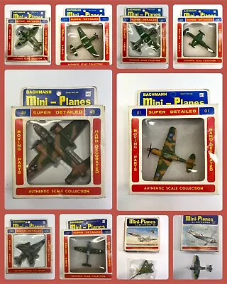 Lot Of (10) Vintage Bachmann Mini-Planes All  Nicely Used  W/Boxes #'s 01 & 02! • $20.50