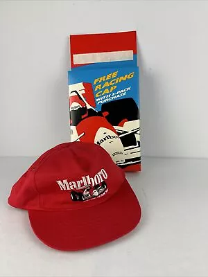 Vintage Marlboro Racing Team 1992 Cap Adjustable Snapback Red Cap NIB NEW READ!! • $39.95