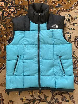 Vintage 90s North Face Nupste Neon Blue Down Puffer Vest Men’s Medium • $59.99