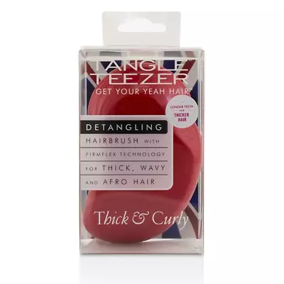 Tangle Teezer Thick & Curly Detangling Hair Brush - # Salsa Red (For Thick Wavy • $28.95