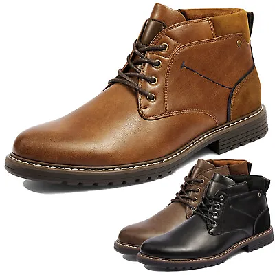 Men's Leather Chukka Boots Casual Boots Stylish Business Dress Boots Ankle Boots • $33.79