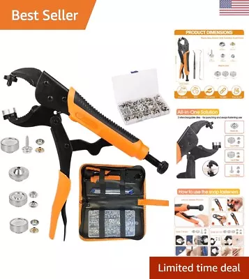 Snap Fastener Tool - Heavy Duty Snap Setter Kit - 60 Sets Of Marine Grade Snaps • $77.99