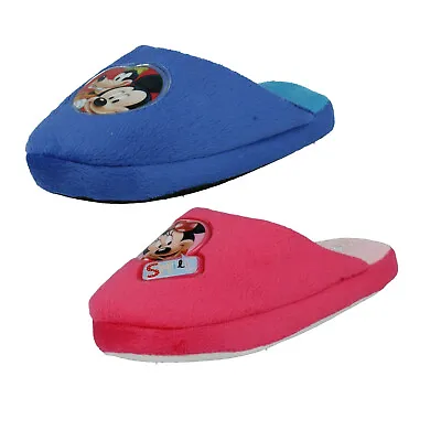 WD8124 /WD8147  Kids Disney Mickey Mouse / Minnie Mouse Mule Slippers £1.99 • £1.99