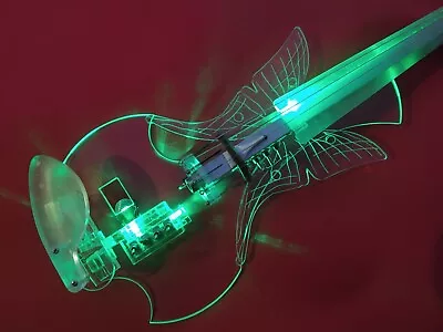 5-string EQUESTER Butterfly Acrylic Electric Violin HANDMADE QP Pickup LEDs • $700