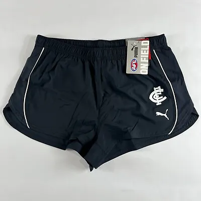 $39.99 • Buy Carlton Blues Puma AFL Running Training Footy Gym 2  Shorts Men's Large L W34 