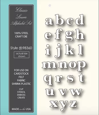 Memory Box Die Classic Lower Alphabet Set 98360 • $9.99