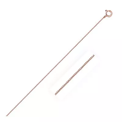 0.45mm Classic Box Chain Necklace Real Solid 14k Rose Gold All Sizes • $120.72