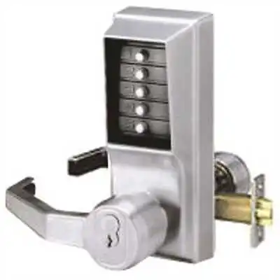 L1000 Series Mechanical Pushbutton Cylindrical Lever Lock Satin Chrome • $641.02