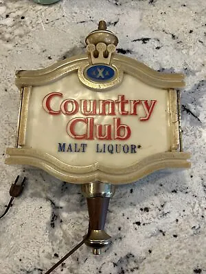 Vintage Country Club Malt Liquor Lighted Sign ~ UNTESTED ~ • $35