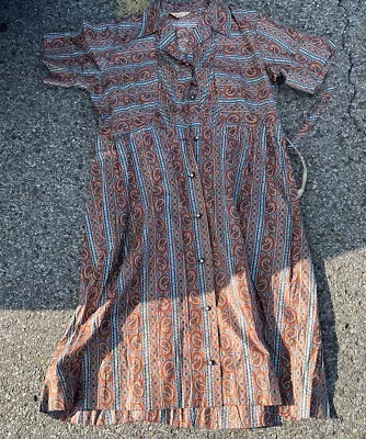 Vintage Penneys Brentwood Cotton Womens Beautiful Dress • $74.99