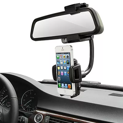 360° Car Rearview Mirror Mount Holder Stand Cradle For Cell Phone GPS X1 • $13.13