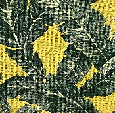 SCHUMACHER Tropical Leaf Epingle Green Yellow Remnant New • $35