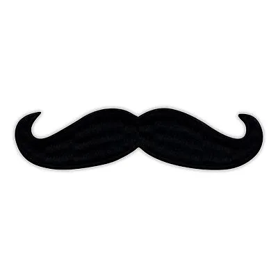 £2.77 • Buy Moustache - Black Patch/Badge Embroidered