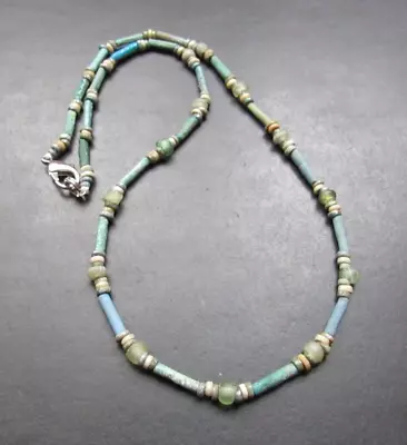 NILE  Ancient Egyptian Amulet Mummy Bead Necklace Ca 600 BC • $65