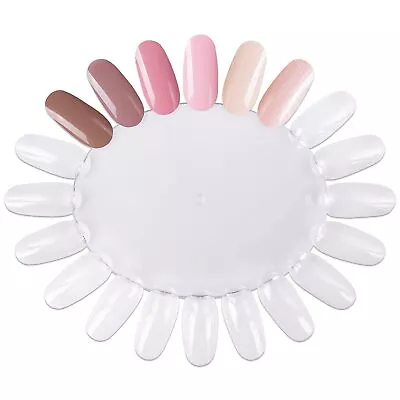 20Pcs False Nail Swatches Wheels Nail Wheel Art Plastic Nail Polish Display Whee • $13.05