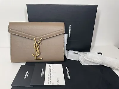 New Saint Laurent Ysl Leather Cassandra Chain Wallet Bag Purse Box Authentic! • $2639.78