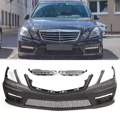 For Mercedes Benz E Class W212 AMG Style Front Bumper W/DRL W/O PDC E350 E550 • $550.99