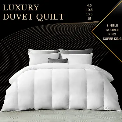 Best Hotel Quality Duvet Quilt Single Double King All Size 4.5 10.5 13.5 15 Tog • £9.99