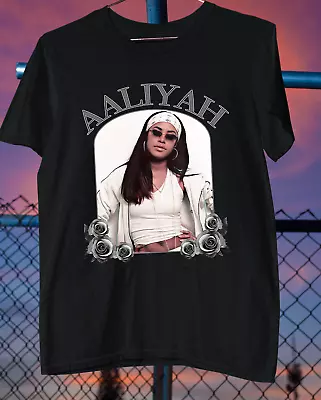 AAliyah Baby Girl For Mens Wommen Cotton Black Short Sleeve Size S-234XL T-Shirt • $13.99